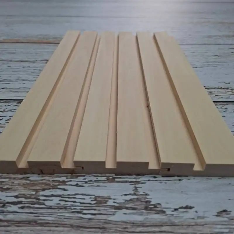 Вагонка из липы в реечном профиле - сорт Экстра